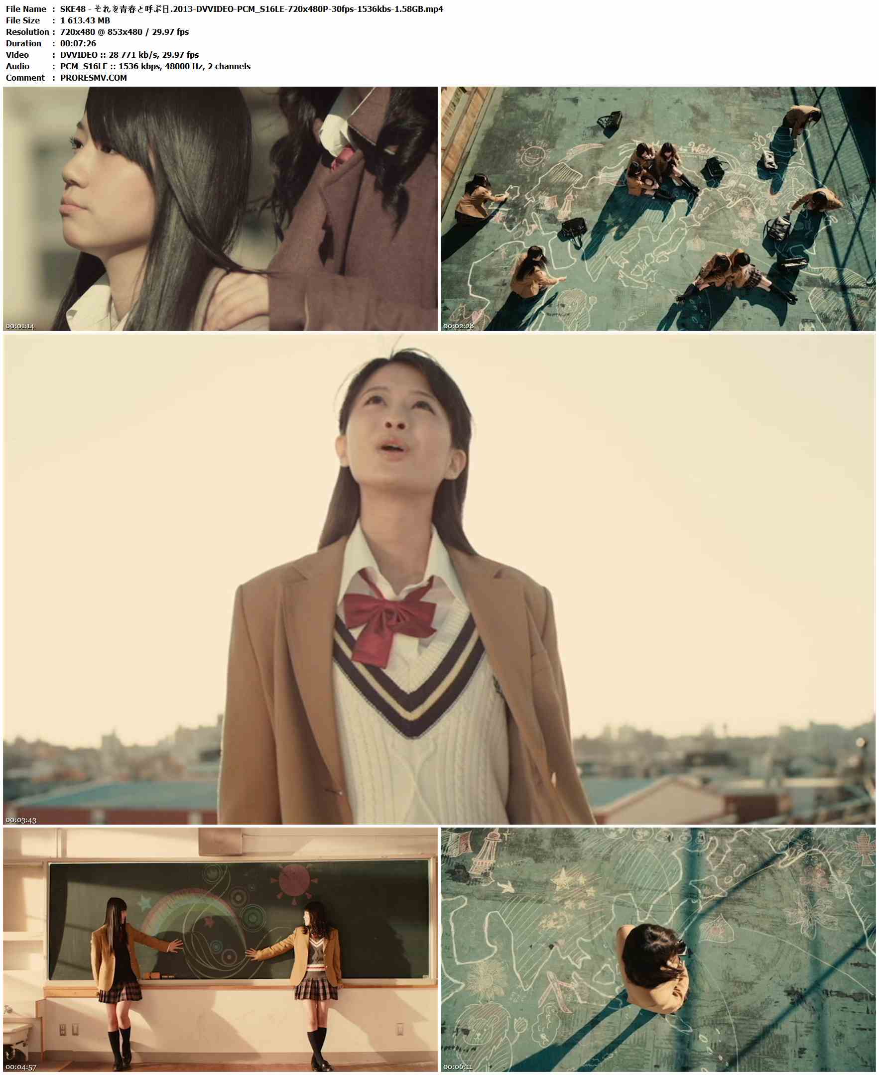SKE48 - それを青春と呼ぶ日.2013-DVVIDEO-PCM_S16LE-720x480P-30fps-1536kbs-1.58GB官方MV_高清MV